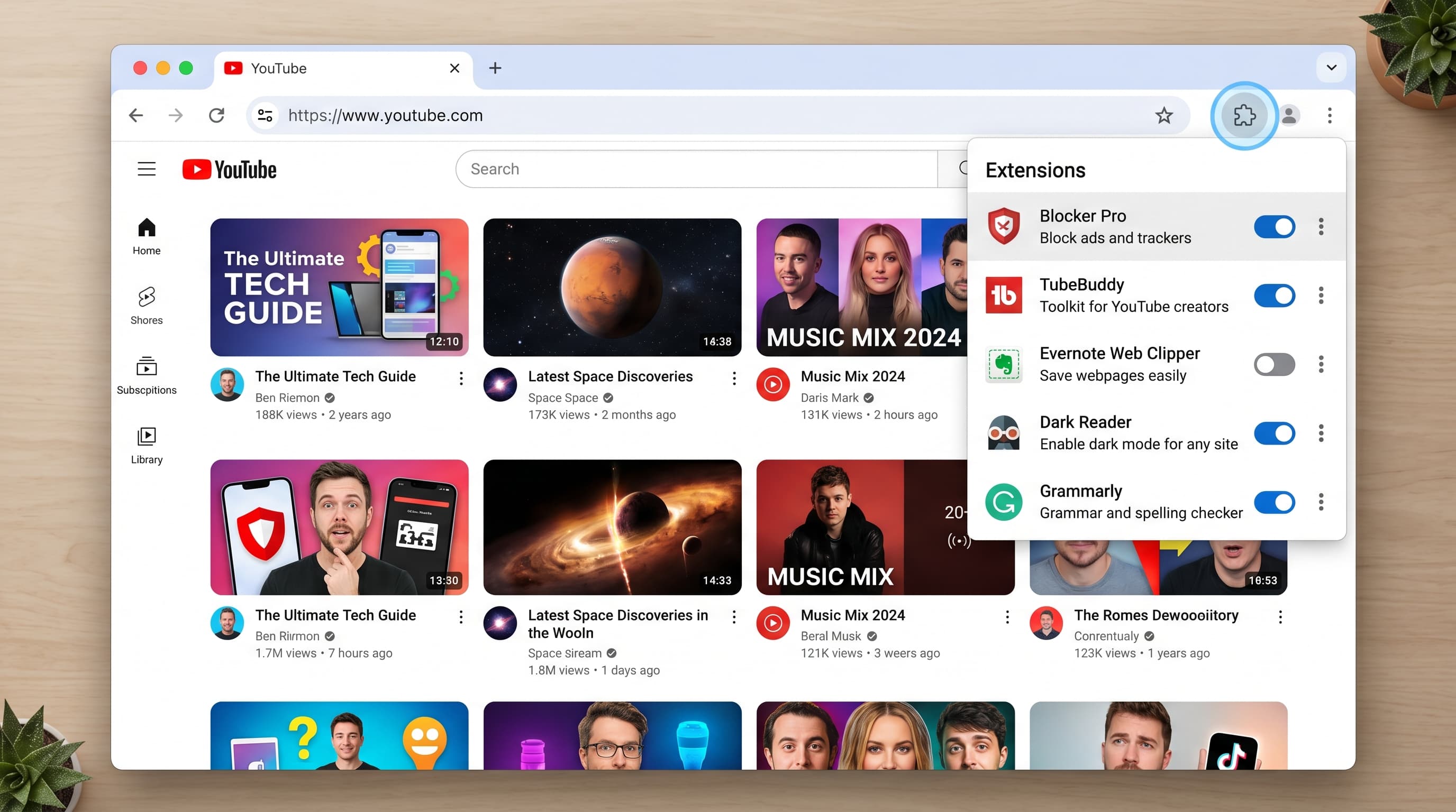 Open the extensions panel